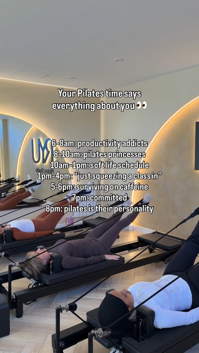Gentle YU — members lying on reformers in class